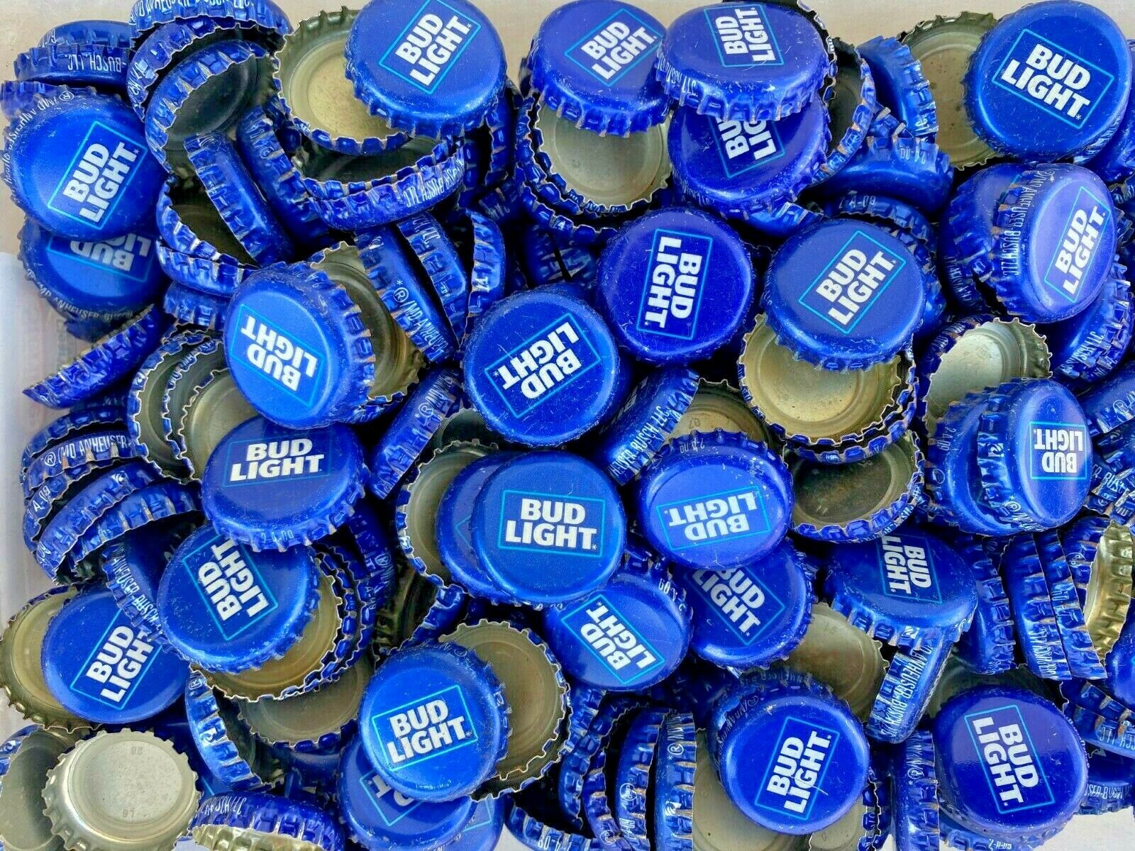 100 ((bud Light)) No Dents Beer Bottle Caps Free Shipping
